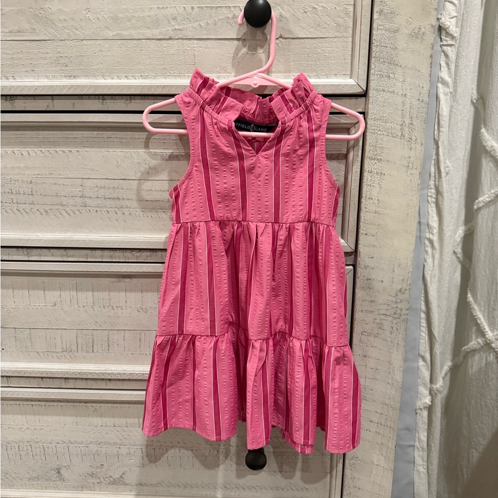 Duffield Lane Annika dress - candy pink seersucker 2t